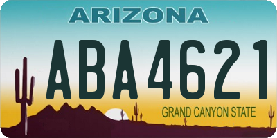 AZ license plate ABA4621