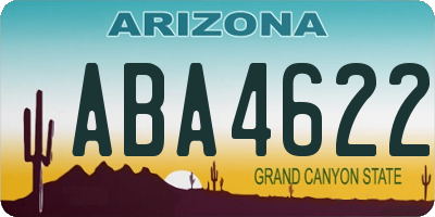 AZ license plate ABA4622