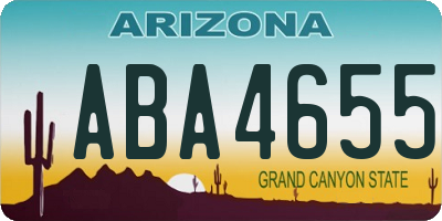 AZ license plate ABA4655
