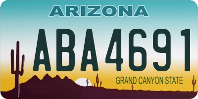 AZ license plate ABA4691