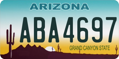AZ license plate ABA4697