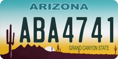 AZ license plate ABA4741