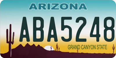 AZ license plate ABA5248
