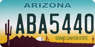 AZ license plate ABA5440