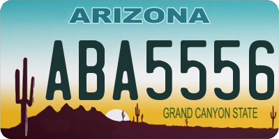 AZ license plate ABA5556