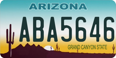AZ license plate ABA5646