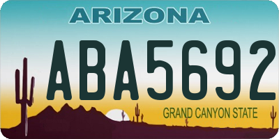 AZ license plate ABA5692
