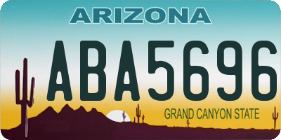 AZ license plate ABA5696