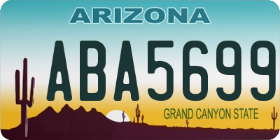 AZ license plate ABA5699