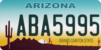 AZ license plate ABA5995