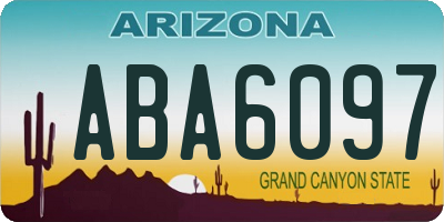 AZ license plate ABA6097