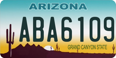 AZ license plate ABA6109