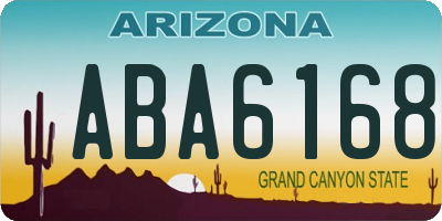AZ license plate ABA6168