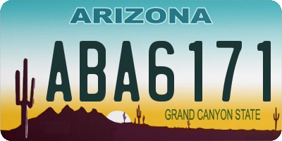 AZ license plate ABA6171