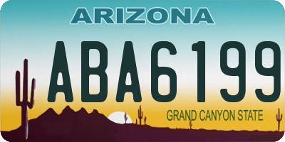 AZ license plate ABA6199