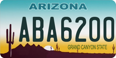 AZ license plate ABA6200