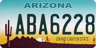 AZ license plate ABA6228