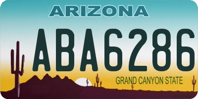 AZ license plate ABA6286