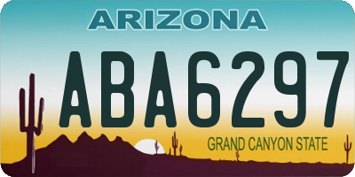 AZ license plate ABA6297