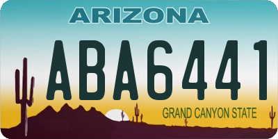 AZ license plate ABA6441