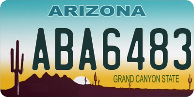 AZ license plate ABA6483