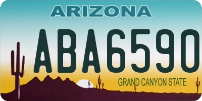 AZ license plate ABA6590