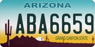 AZ license plate ABA6659