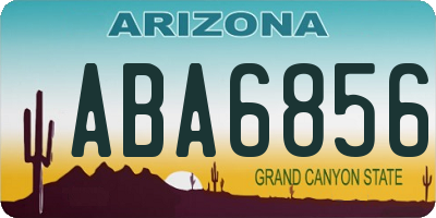 AZ license plate ABA6856