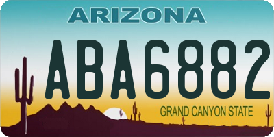 AZ license plate ABA6882