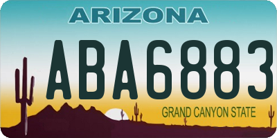 AZ license plate ABA6883