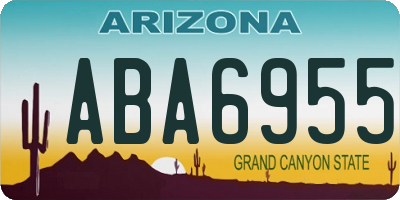AZ license plate ABA6955