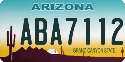 AZ license plate ABA7112