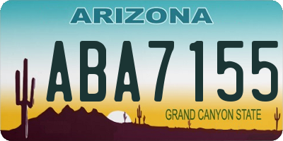 AZ license plate ABA7155