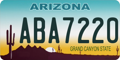 AZ license plate ABA7220