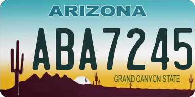 AZ license plate ABA7245