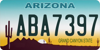 AZ license plate ABA7397