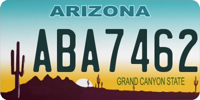 AZ license plate ABA7462