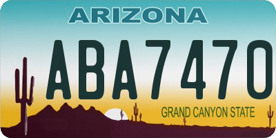 AZ license plate ABA7470