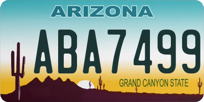 AZ license plate ABA7499