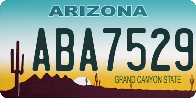 AZ license plate ABA7529