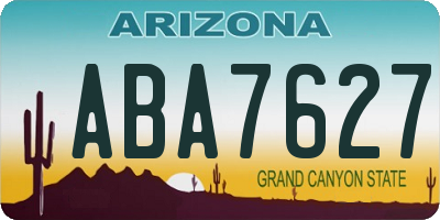 AZ license plate ABA7627