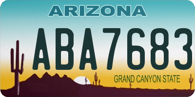 AZ license plate ABA7683
