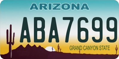 AZ license plate ABA7699