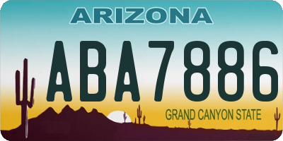 AZ license plate ABA7886