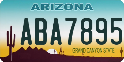 AZ license plate ABA7895