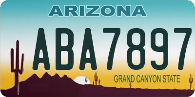 AZ license plate ABA7897