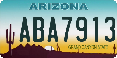 AZ license plate ABA7913
