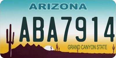 AZ license plate ABA7914