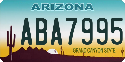 AZ license plate ABA7995