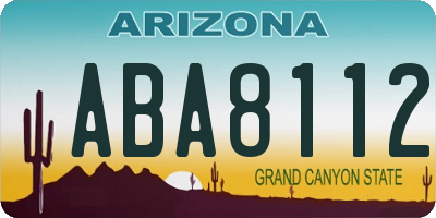 AZ license plate ABA8112